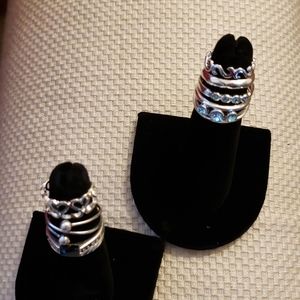 (MD)  Silver Toe/Pinky Rings Group